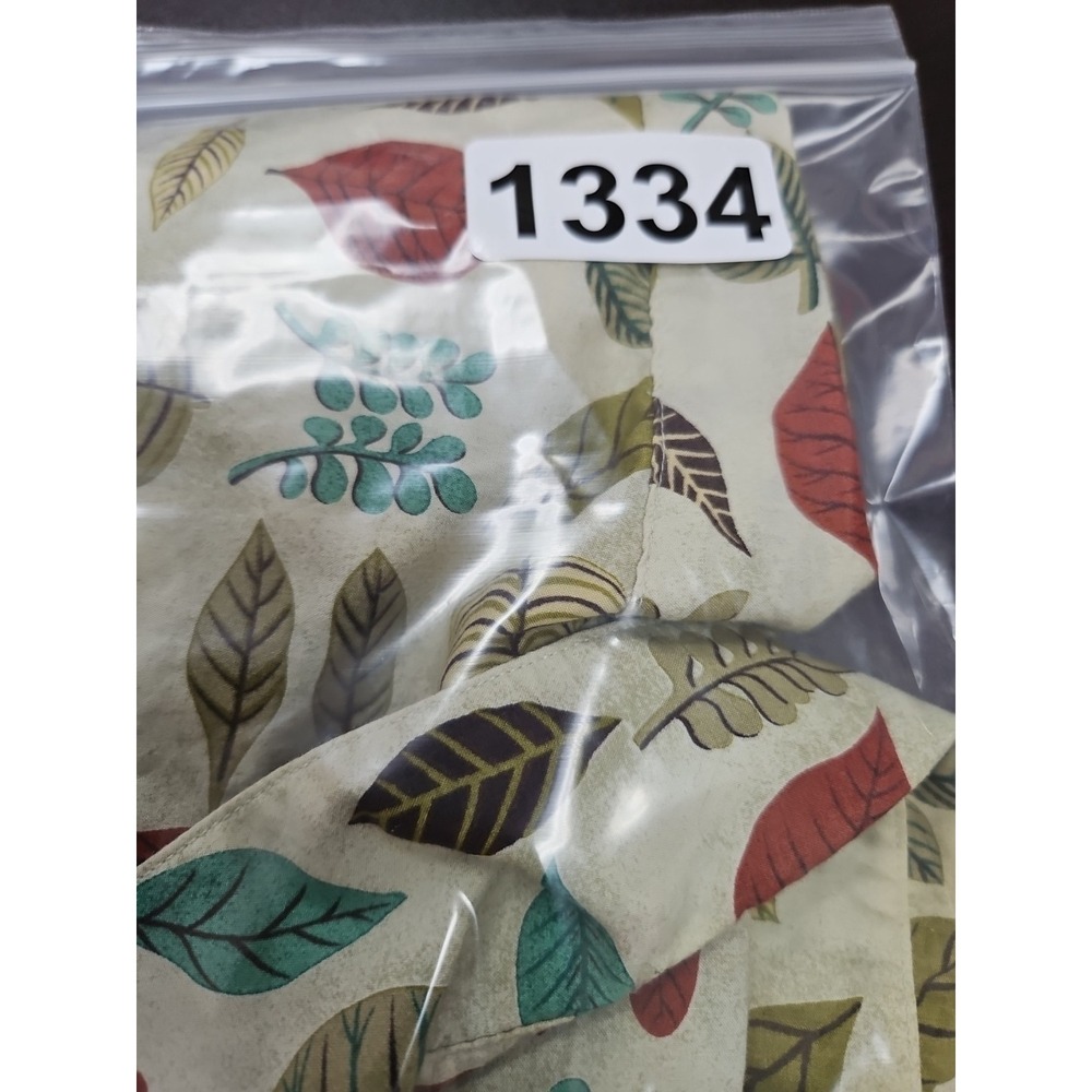 Burma Bibas Shirt Mens  Large Creme Green 100% Cotton Nature Leaves - Picture 10 of 10